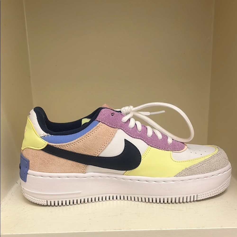 Nike Yellow and Pink Sneakers Air Force 1 Shadow